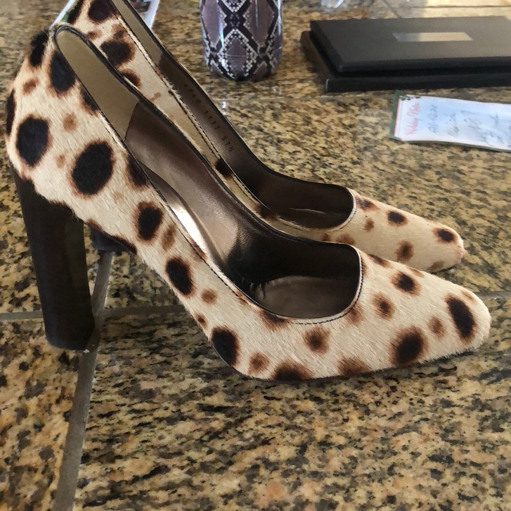 Dolce & Gabbana Leopard Pony Hair Pumps 37.5